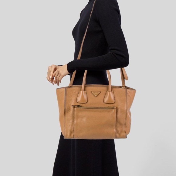 Authentic Prada Vitello Daino Tote Bag Brown - Picture 4 of 15